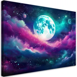 LEINWANDBILD Weltraumplanetenwolken 120x80cm