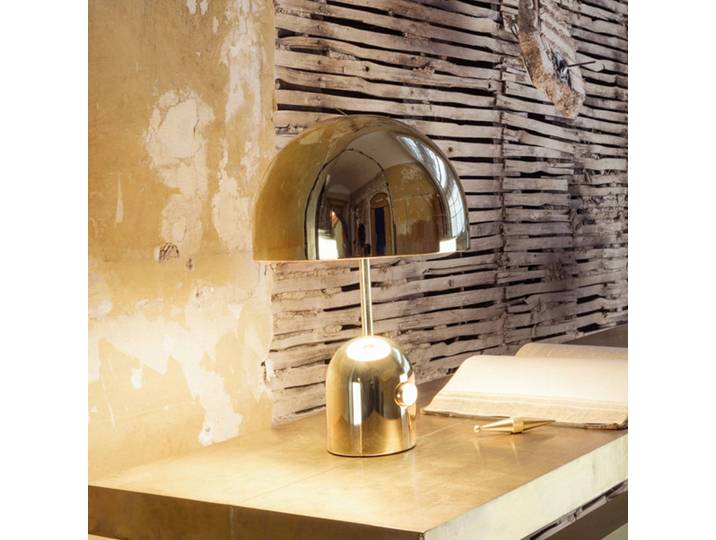Tom Dixon Designer Tischlampe Bell, dimmbar, messing / gold, für Wohn- / Esszimmer, Metall, Design, Tischlampe