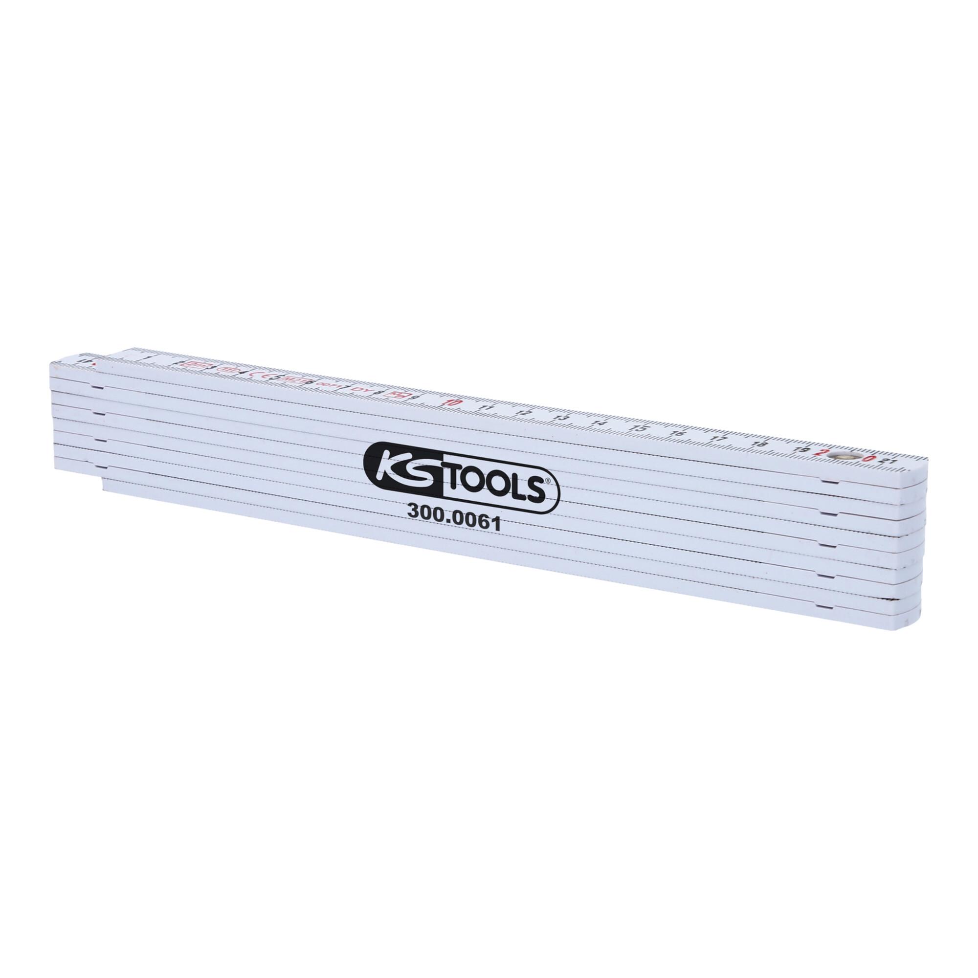 KS Tools Kunststoff-Gliedermaßstab, gelb, 2m (300.0061)
