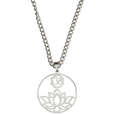 Halskette 'Om Lotus' Edelstahl