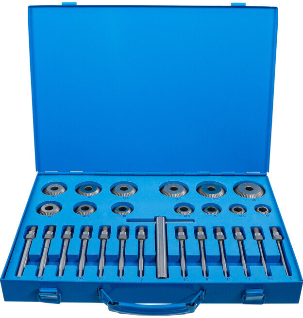 BGS Jeu de fraises pour sièges de soupapes, 30 60 mm, 27 pièces ; BGS technic (1970)