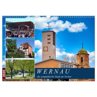 Wernau, die sympathische Stadt am Neckar (Wandkalender 2026 DIN A3 quer), CALVENDO Monatskalender