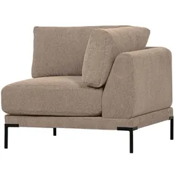Modulsofa Couple Eck-Element, Chenille-Stoff mit Struktur, modern, braun mud, flexibel kombinierbar