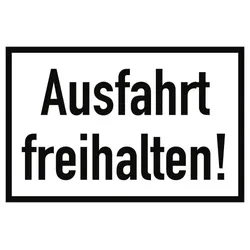 Schild Ausfahrt freihalten Alu 20 x 30 cm (Parkverbot, Halteverbot) wetterfest