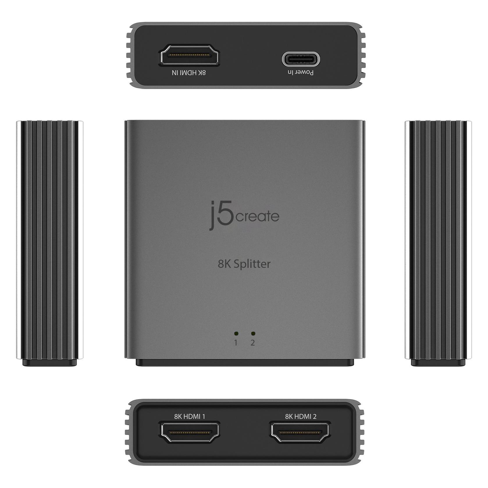 j5Create 8K HDMI 2.1 2-WAY SPLITTER NMS NS ACCS (JDSH812-N)