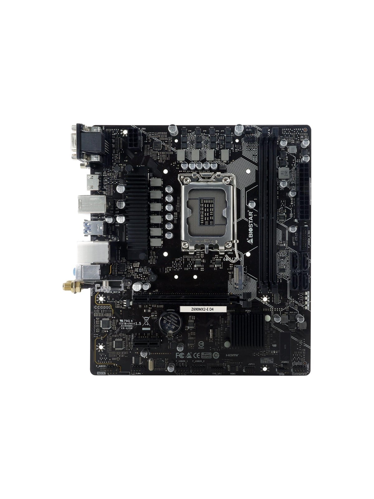 BIOSTAR Z690MX2-E D4 Mainboard - Intel Z690 - Intel LGA1700 - DDR4 RAM - Micro-ATX