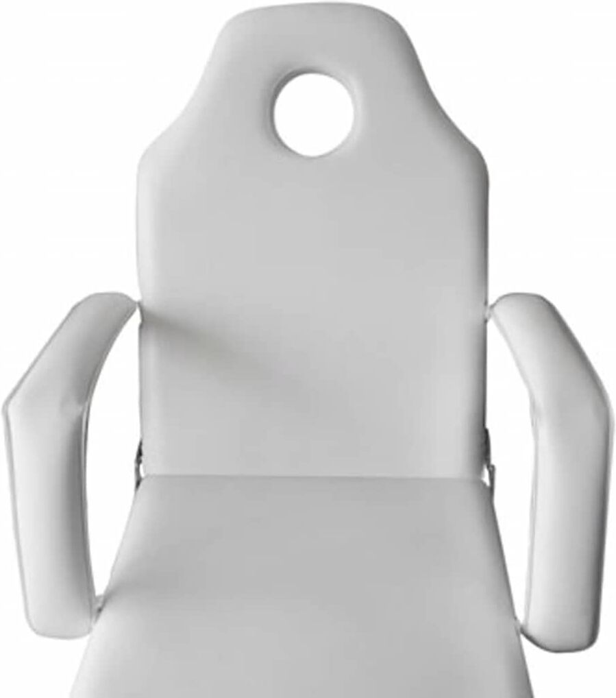 vidaXL Fauteuil pour traitement facial Similicuir 185x78x76 cm Blanc
