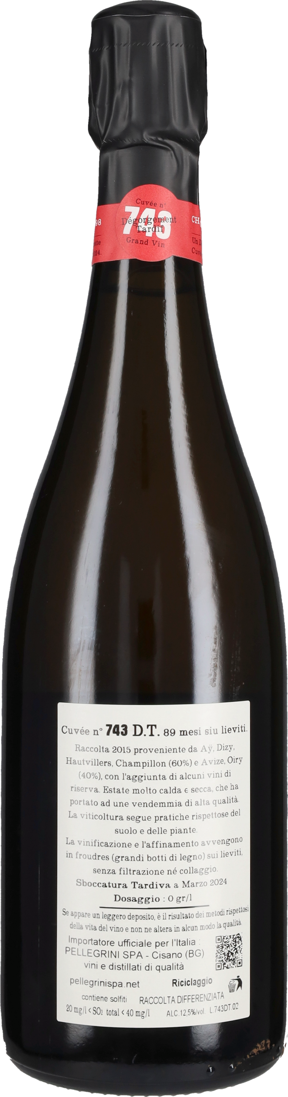 Champagne Extra Brut Cuvée 743 'Degorgement Tardif' Jacquesson