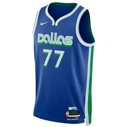 Nike, Herren, Sportshirt, NBA Luka Dončić Dallas Mavericks City Edition Swingman-Trikot, Rush Blue (XL), Blau