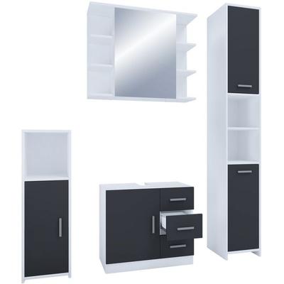 4-tlg. Komplettset Badmöbel Set Zalo ll