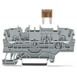 Wago 2002-1981 2-Leiter-Sicherungsklemme,für Kfz-Mini-Flachsicherungen,mit Prüfmöglichkeit,grau 20021981  - 50 Stück