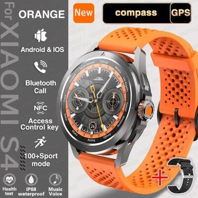 Uplift Treasures S4 Ultra Outdoor Sport Smart Watch orange for Xiaomi S4 Ultra