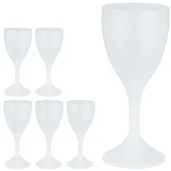 Relaxdays Weingläser Kunststoff 6er Set Weiß