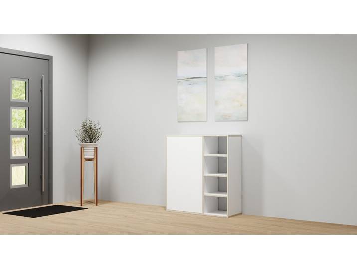 Schlichter Midischrank nach Maß Multiplex Multiplex Weiß