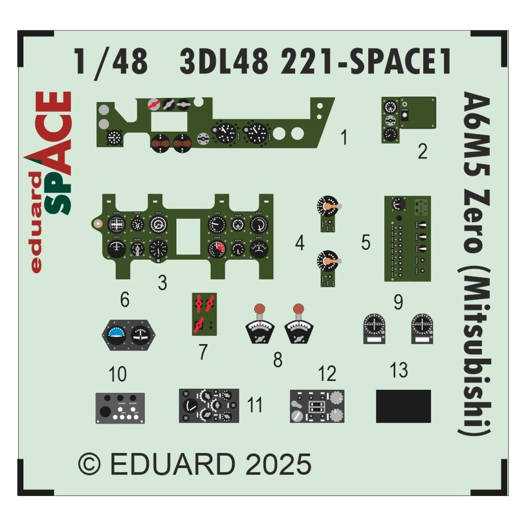 Eduard A6M5 Zero (Mitsubishi) SPACE FINE MOLDS (3DL48221)