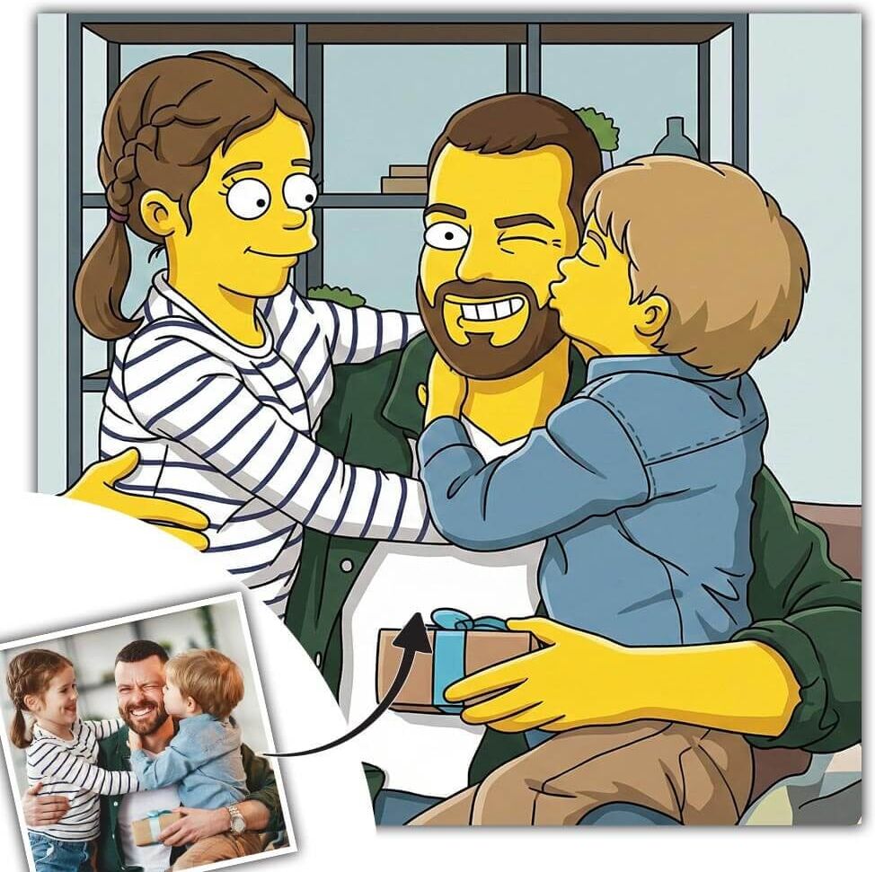Ocadeau Toile personnalisée cartoon TV jaune