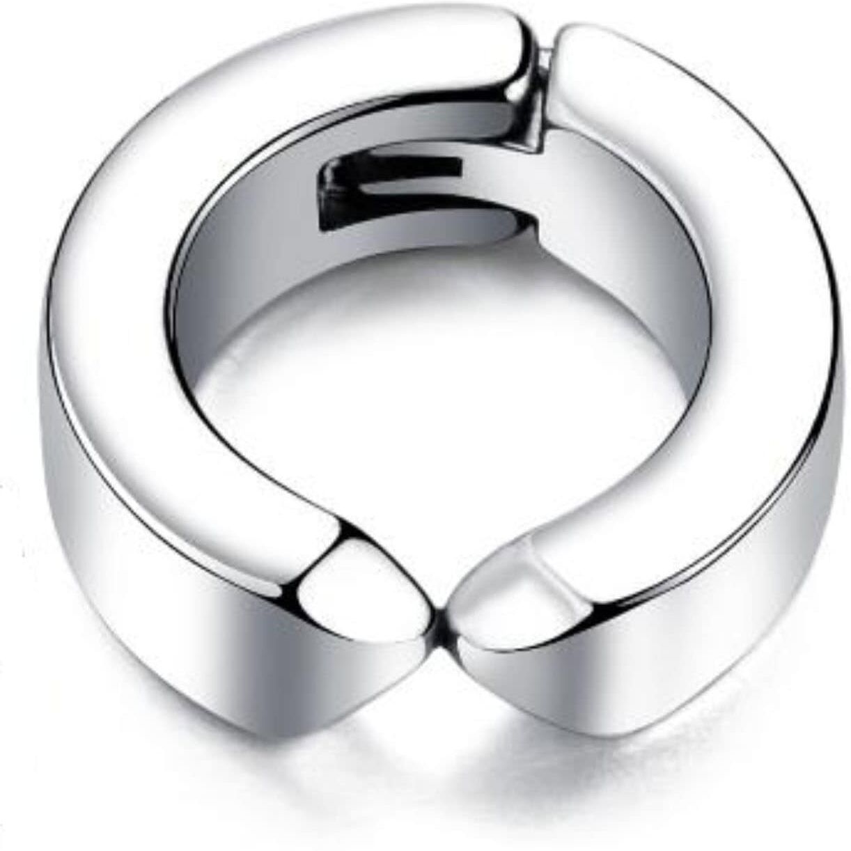 Single-Creole FIRETTI "Schmuck Geschenk Ohrschmuck einzeln Classic", silber (edelstahlfarben), Ohrringe, Damen, 13,1mm, Edelstahl, Single-Creole edelstahlfarben 13,1mm, Edelstahl