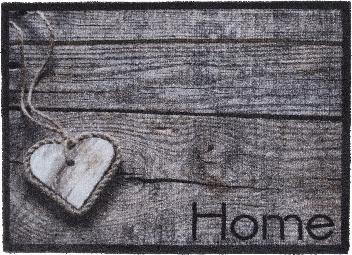 MD Entree Schoonloopmat Ambiance Heart Home Wood 50 x 70 cm