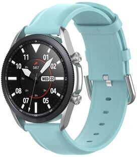 Everyday Crate Galaxy Watch 3 41mm Leather Watch Band 20mm Replacement Strap For Samsung Galaxy Watch Active Active2 And More light Blue