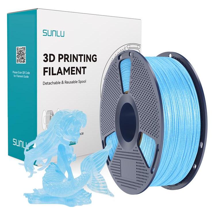 Sunlu PLA-Filament (Glänzendes Blau) (PLA, 1000 g, 1.75 mm) (PLA Twinkling Blu)