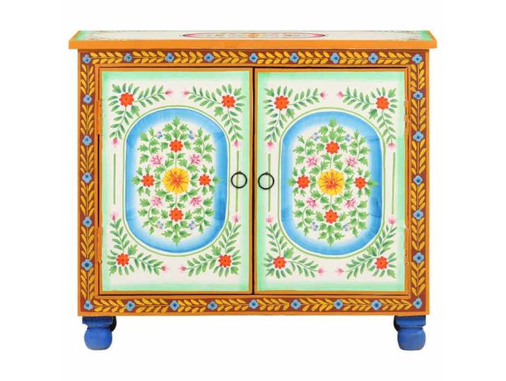 Buffet peint à la main 70x35x60 cm Bois de manguier solide - Grand espace &10466
