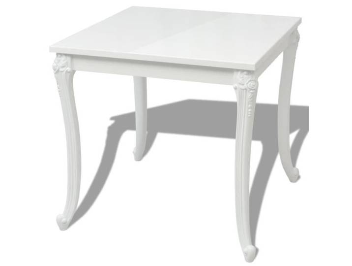 Table de salle à manger - ESTINK - ER1680 - Blanc - Carré - Brillant