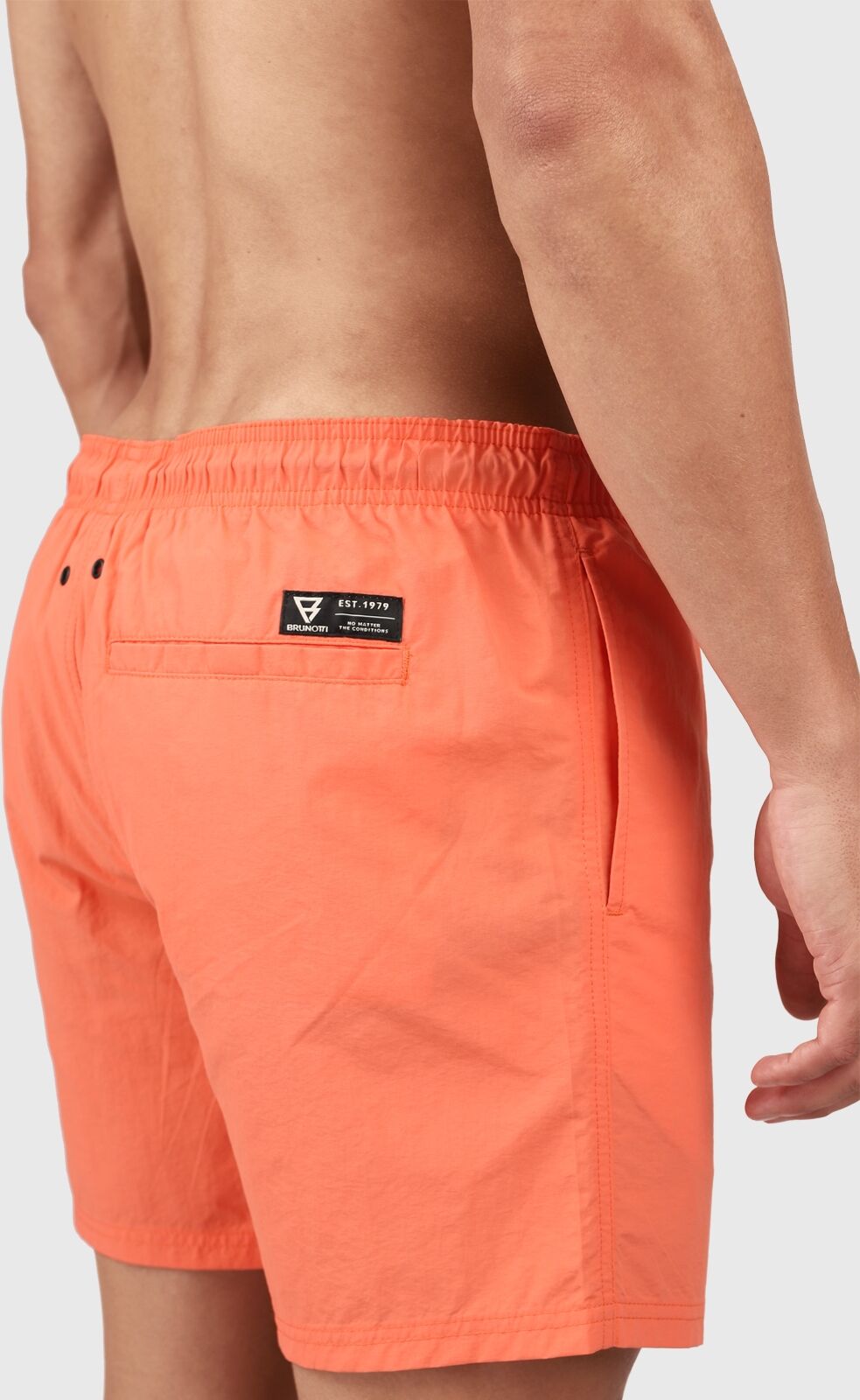 Badeshorts BRUNOTTI "HESTER MEN SWIM SHORTS", Herren, Gr. XXL, N-Gr, orange (melon), Obermaterial: 100% Polyester. Futter: 100% Polyester, Badehosen Badeshorts, mit funktionellen Taschen, schnelltrocknend