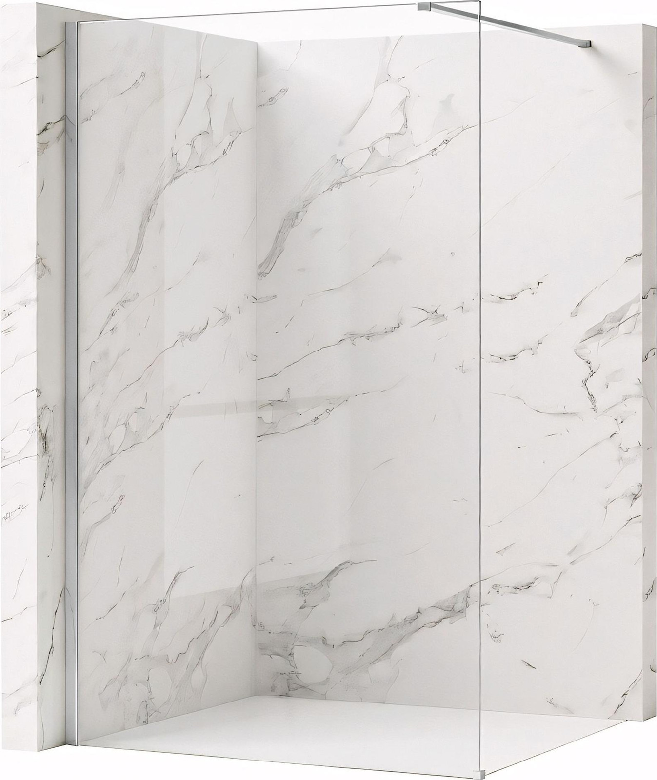 Rea Walk-in Douchewand Flexi Transparent / Chrome 120