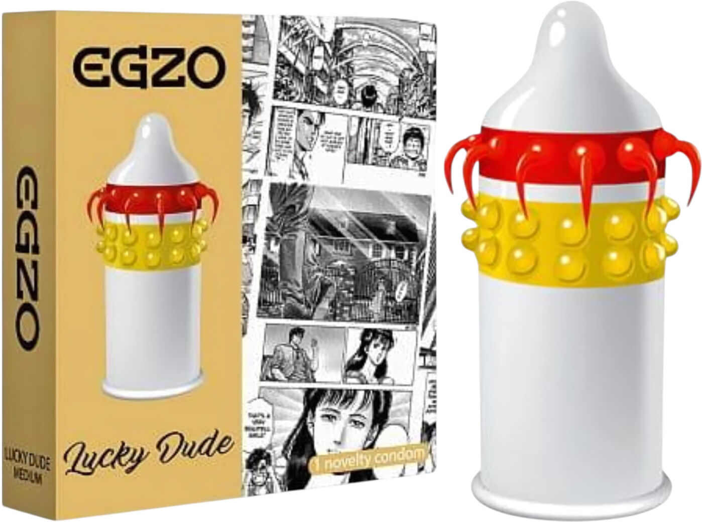 Egzo Lucky Guy - Dotted, Tentacle Condom (1pc)
