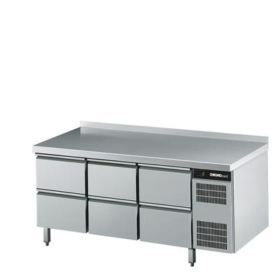 CHROMOnorm Kühltisch GN 1/1 mit 6 Zügen 1/2