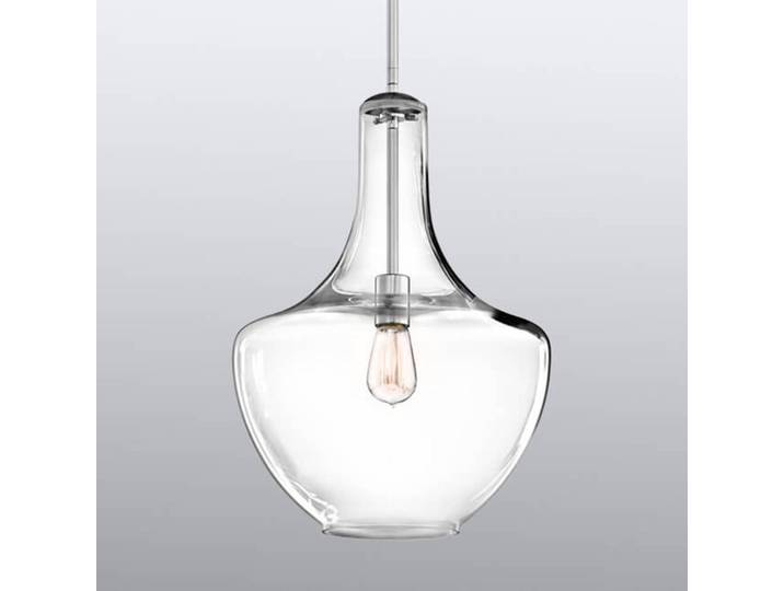 KICHLER Glas Hängelampe Everly, dimmbar, klar / transparent, für Wohn- / Esszimmer, Glas, Design, Pendelleuchte