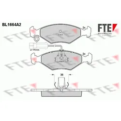 Bremsbelagsatz Scheibenbremse FTE 9010276 für Fiat Aprilia Palio Weekend