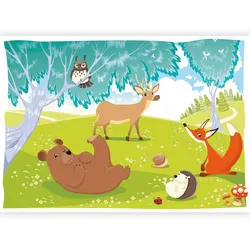 Fototapete Funny Animals Multicolor