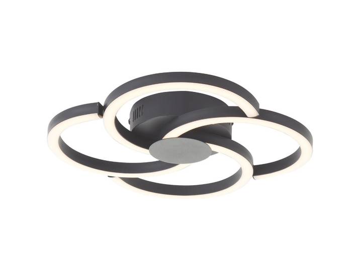 Brilliant Deckenleuchte Fico G80660/06, Schwarz, Metall, LED integrated, 34x6x34 cm, Lampen & Leuchten, Innenbeleuchtung, Deckenleuchten, Deckenleuchten