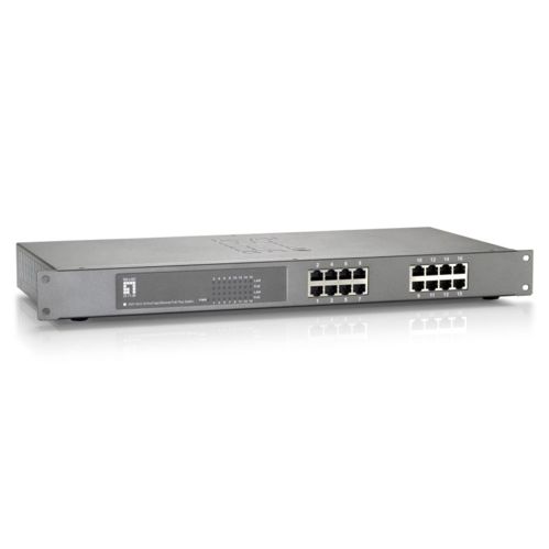 LevelOne FEP-1612W380 16-Port-Fast Ethernet-PoE-Switch