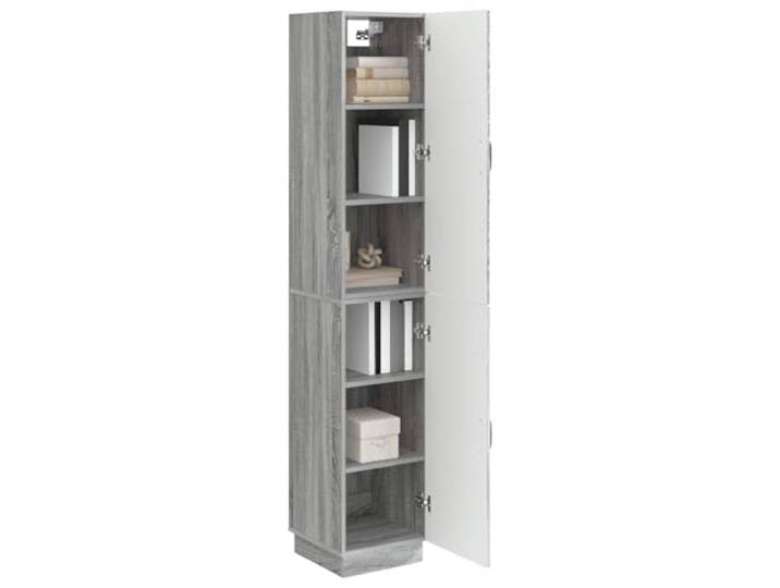 KTHLBRH 2-teiliges Schrank-Set Sonoma grau Holz technisch Vielseitiges Design, für Innen und Garten, bewegliche Teile, leicht zu bewegen