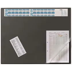 Durable Schreibunterlage mit Jahreskalender, PVC, 650 x 520 mm, 2 mm, schwarz