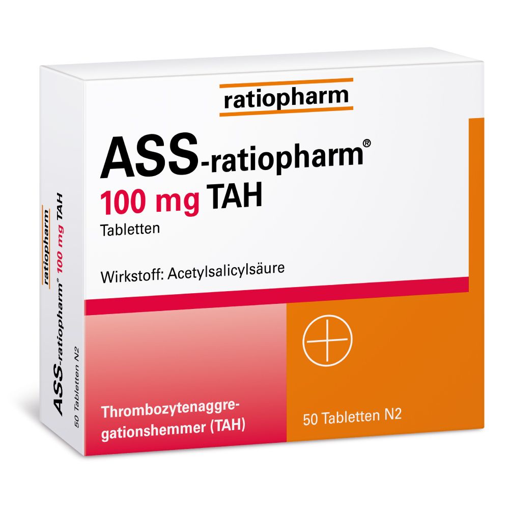 ASS-ratiopharm 100 mg TAH Tabletten 50 St