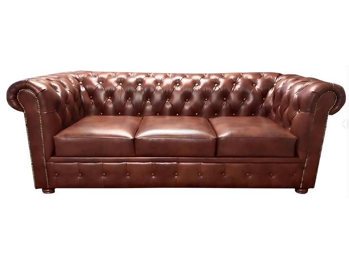 Xlmoebel Chesterfield-Sofa Luxus-Couch mit maßgeschneiderten Oberflächen in elegantem Design, 3-Sitzer Sofa 1 Teile, Hergestellt in Europa