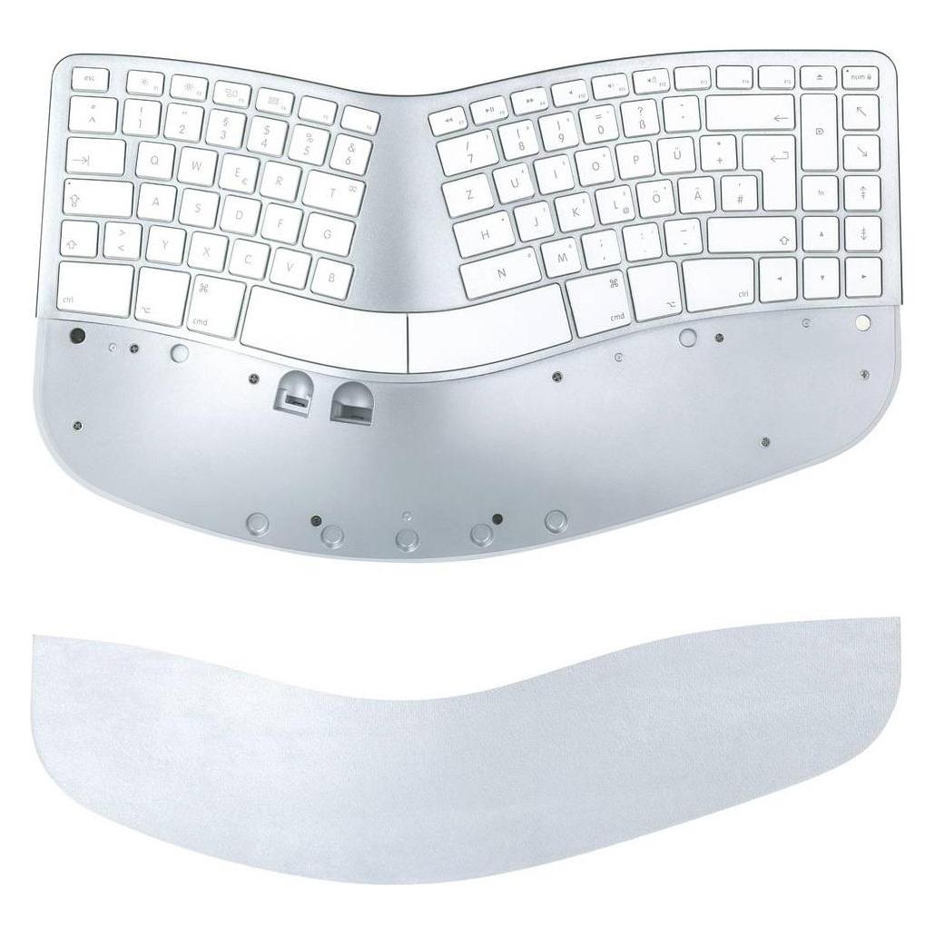 Matias Kabellos Tastatur Deutsch, QWERTZ, Mac Silber Ergonomisch (DE, Kabellos) (FK413D-DE)