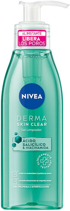 Nivea Derma Skin Clear Gel Limpiador Facial 150 ml