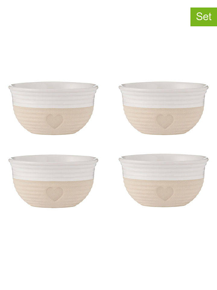 Mason Cash 4er-Set: Schalen in Weiß/ Beige - Ø 20 cm - onesize