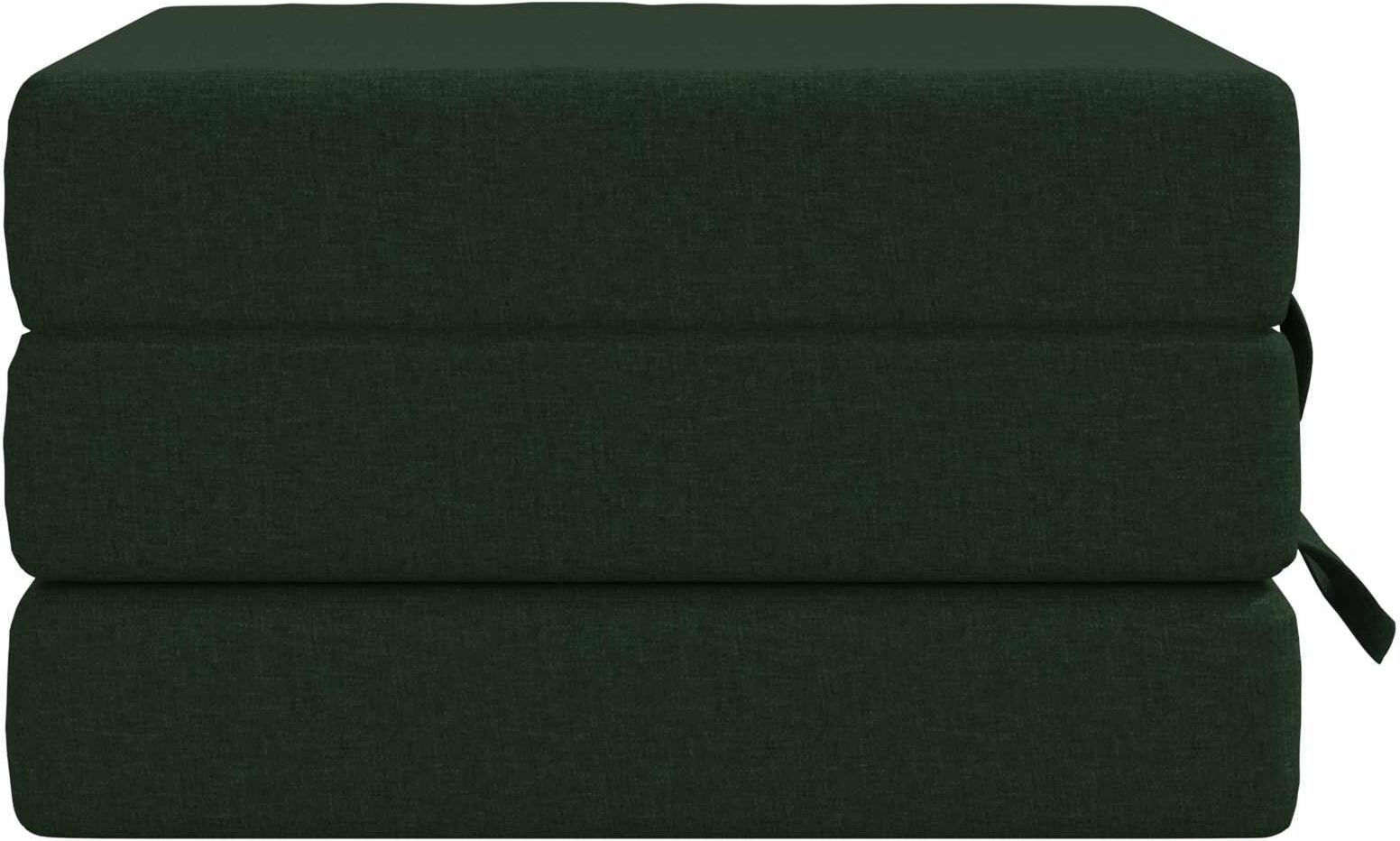 vidaXL Canapé-lit pliable 75 x 63 x 45 cm Vert foncé