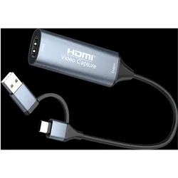 MicroConnect HDMI Video Capture link to (PC), Game Recorder, Schwarz