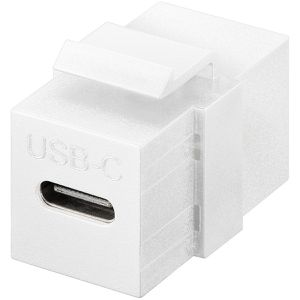 Goobay Keystone-Modul 61262, weiß, USB-C 3.1 PD, für USB-C-Kabel, Kunststoff