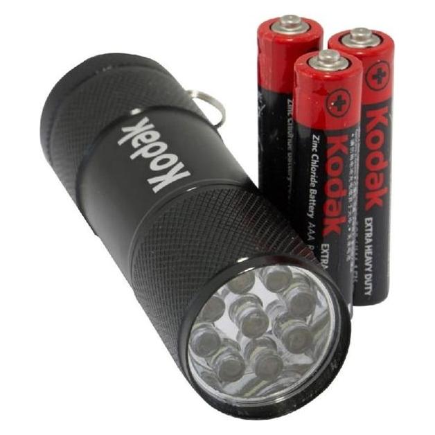Kodak 9 LED, Hand flashlight, Black, Aluminium, IP62, -10 - 60 °C, LED (2.50 cm, 46 lm) (SB5194)