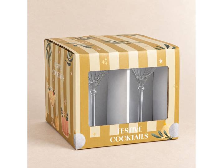 Cocktailgläser (4 Stück) aus Klarglas