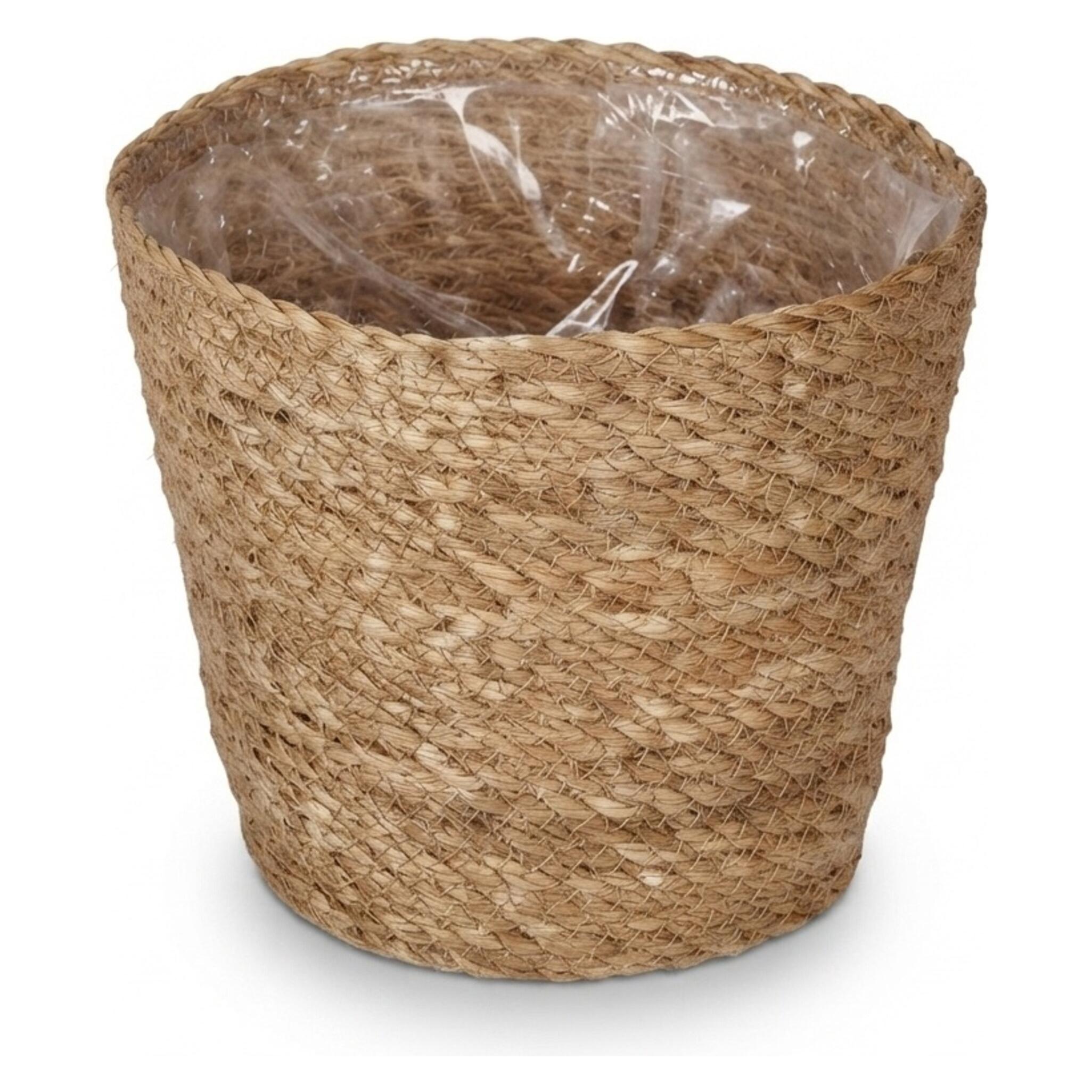 Relaxdays 3x Seegras-Blumentopf (23.50 x 20 cm) (4052025481414)