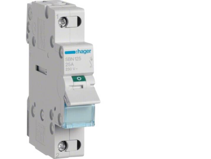 SBN125 Interrupteur-sectionneur 25A 1P 1M 230V AC