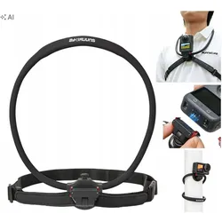 Sunnylife Flexible Halterung für den Halsbereich – DJI Osmo 360 / Action 5 Pro / 4 / 3 / 2 / ZJ-195-D, Action Cam Zubehör, Schwarz